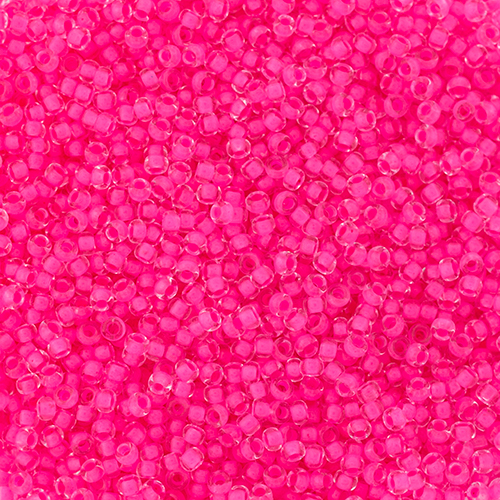 Czech Seed Beads apx 24g Vial 11/0 Crystal C/L Vibrant Pink image