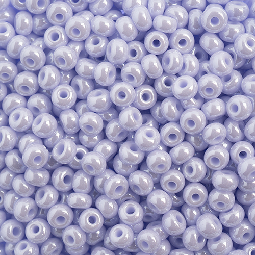 Czech Seedbead 6/0 apx22g Vial Opaque Natural Lilac Luster image