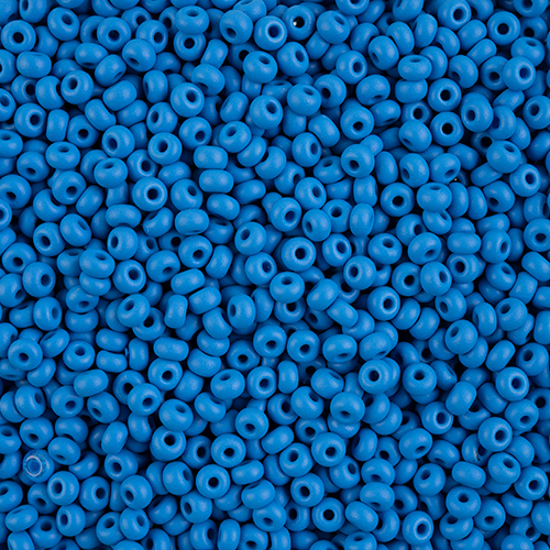 Czech Seedbead 6/0 apx23g Vial PermaLux Dyed Chalk Blue Matt image