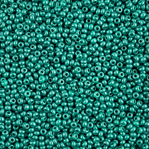 Czech Seedbead 8/0 apx22g Vial PermaLux Dyed Chalk Sea Green image