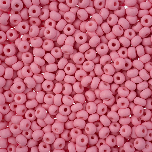 Czech Seedbead 8/0 apx22g Vial PermaLux Dyed Chalk Light Pink Matt image