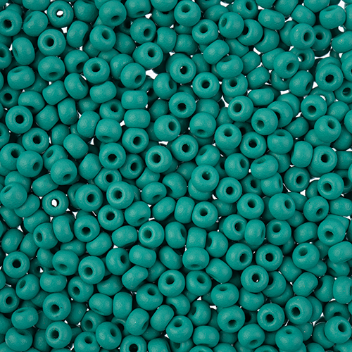 Czech Seedbead 8/0 apx22g Vial PermaLux Dyed Chalk Sea Green Matt image