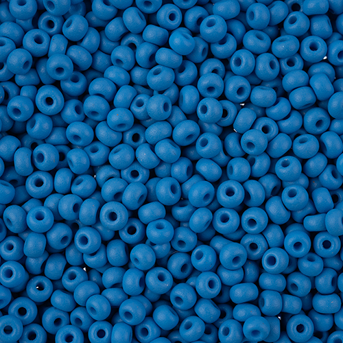 Czech Seedbead 8/0 apx22g Vial PermaLux Dyed Chalk Light Blue Matt image