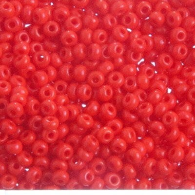 Czech Seed Bead apx 22g Vial 10/0 Opaque Light Red image