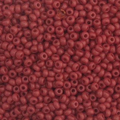 Czech Seed Bead apx 22g Vial 10/0 Opaque Medium Red image