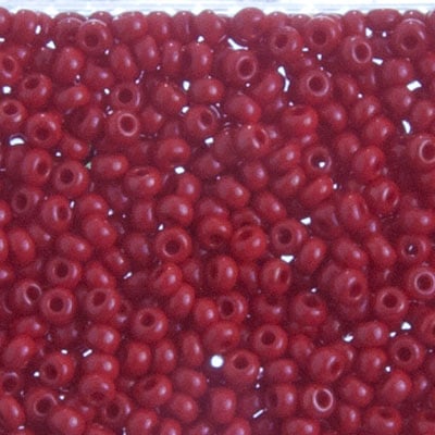 Czech Seed Bead apx 22g Vial 10/0 Opaque Dark Red image