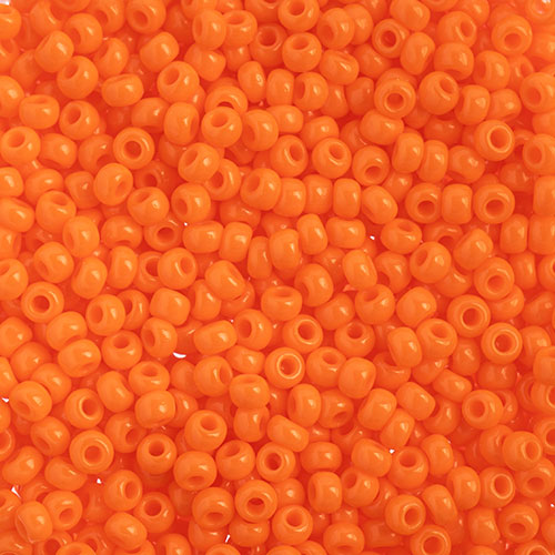 Czech Seed Bead apx 22g Vial 10/0 Opaque Orange image