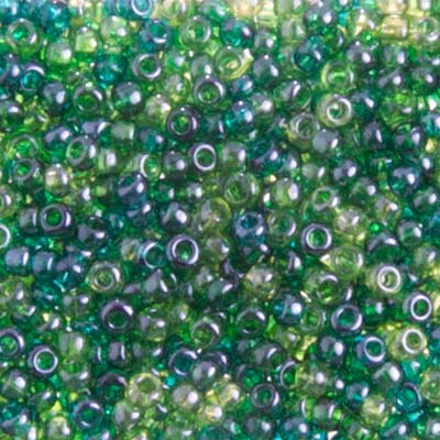 Czech Seed Bead apx 22g Vial 10/0 SeaGreen Mix Luster image