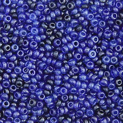 Czech Seed Bead apx 22g Vial 10/0 Luster Blue/Sapphire Mix image