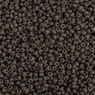 Czech Seed Bead apx 22g Vial 10/0 Opaque Grey image