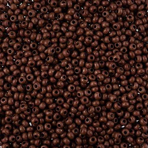Czech Seedbead 10/0 apx22g Vial Terra Intensive Dark Brown image