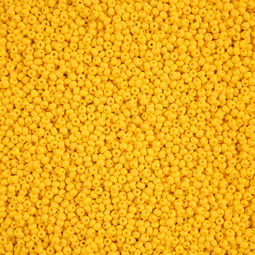 Czech Seed Bead apx 22g Vial 10/0 PermaLux Dyed Chalk Dark Yellow Matt image