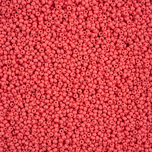 Czech Seed Bead apx 22g Vial 10/0 PermaLux Dyed Chalk Red Matt image