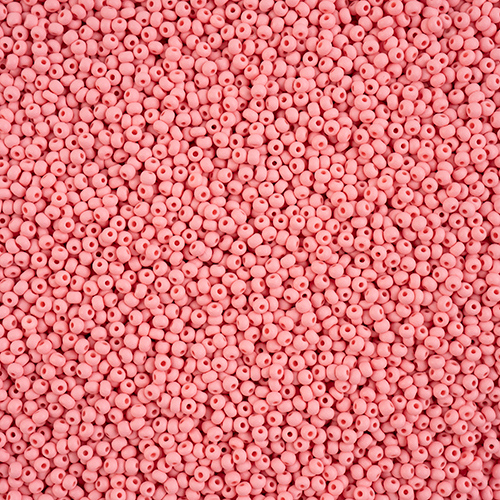 Czech Seed Bead apx 22g Vial 10/0 PermaLux Dyed Chalk Pink Matt image