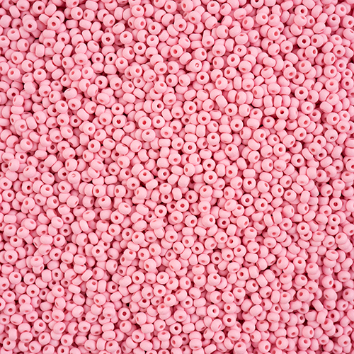 Czech Seed Bead apx 22g Vial 10/0 PermaLux Dyed Chalk Light Pink Matt image