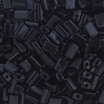 CZECH SEEDBEAD APPROX 22g VIAL 5x3.5mm TINY FLATS OPAQUE BLACK image