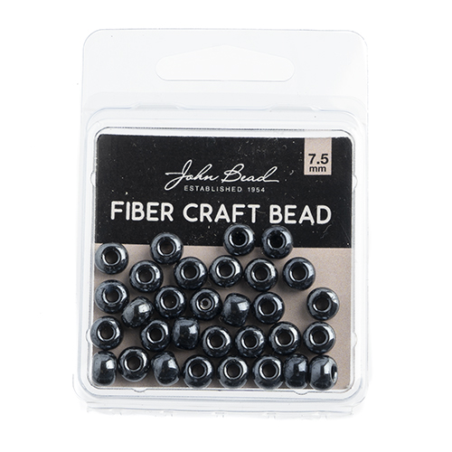 Fiber Craft Beads 18g/0.7mm Metallic Gunmetal image