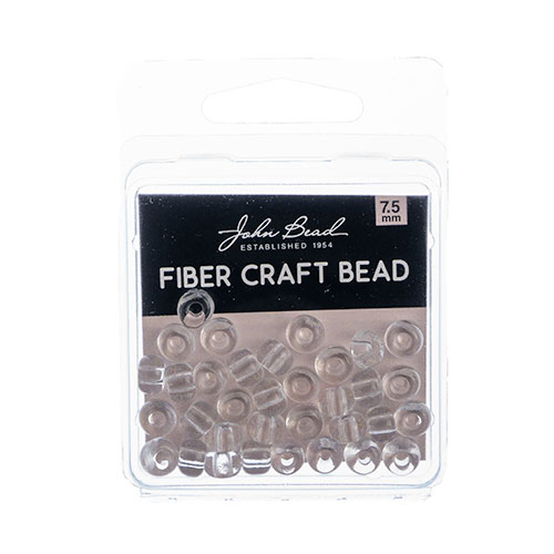 Fiber Craft Beads 18g/0.7mm Transparent Crystal image