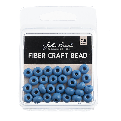 Fiber Craft Beads 18g/0.7mm Opaque Medium Blue image