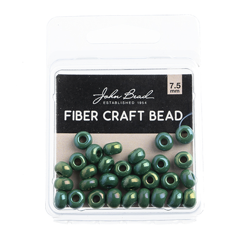 Fiber Craft Beads 18g/0.7mm Opaque Grass Green image