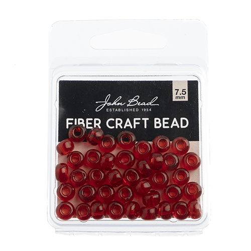 Fiber Craft Beads 18g/0.7mm Transparent Red image