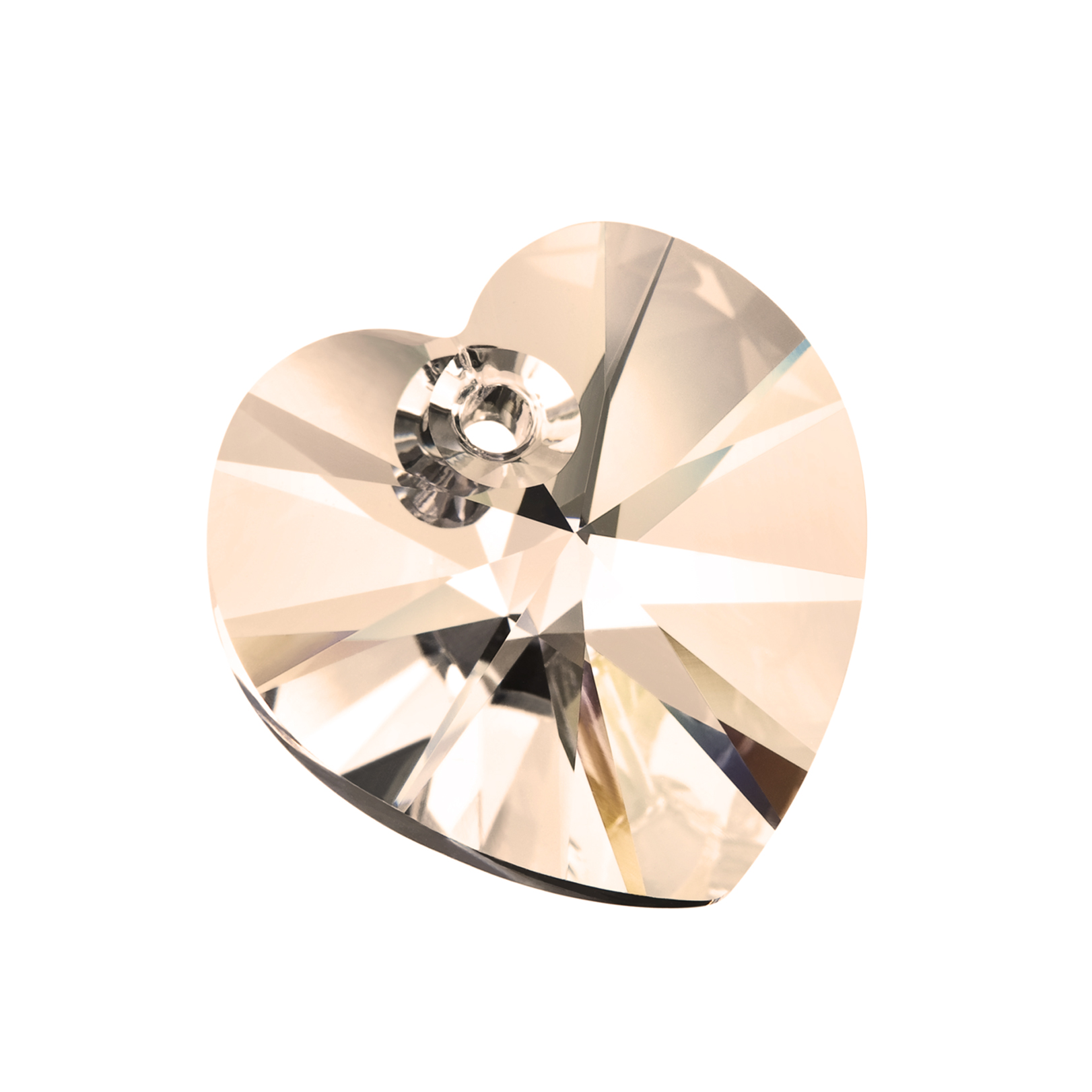 Preciosa Czech Crystal Heart Pendant 18mm  433-68-615 Honey (2pcs) image