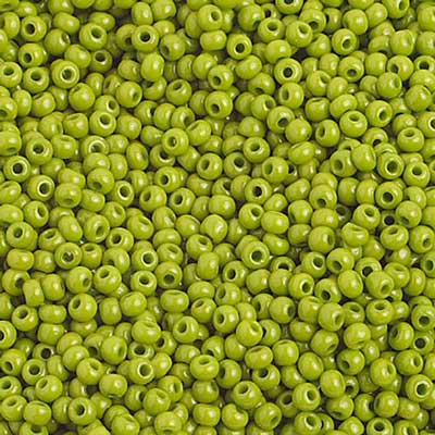 Czech Seed Bead 10/0 Opaque Olive Strung image
