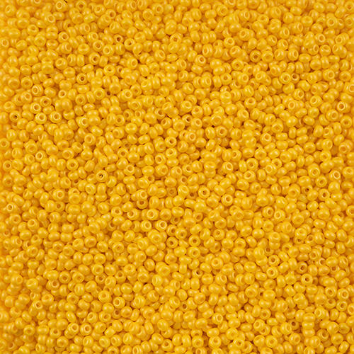 Czech Seed Beads 10/0 PermaLux Dyed Chalk Dark Yellow image