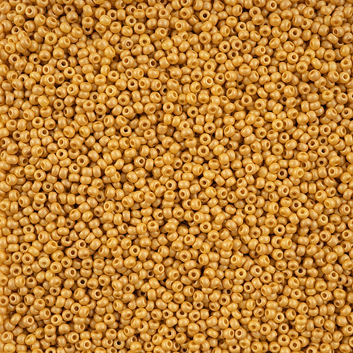 Czech Seed Beads 10/0 PermaLux Dyed Chalk Yellow-Brown image