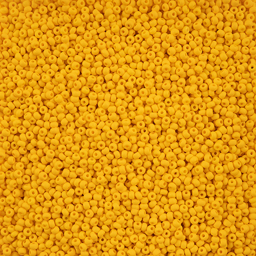 Czech Seed Beads 10/0 PermaLux Dyed Chalk Dark Yellow Matt image