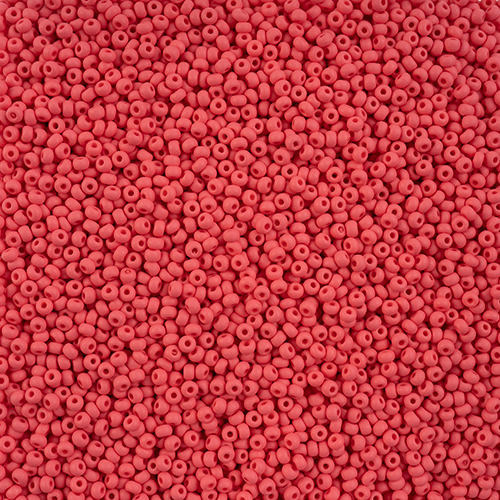 Czech Seed Beads 10/0 PermaLux Dyed Chalk Red Matt image