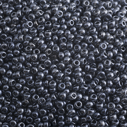 Czech Seed Beads 10/0 Transparent Grey Luster image