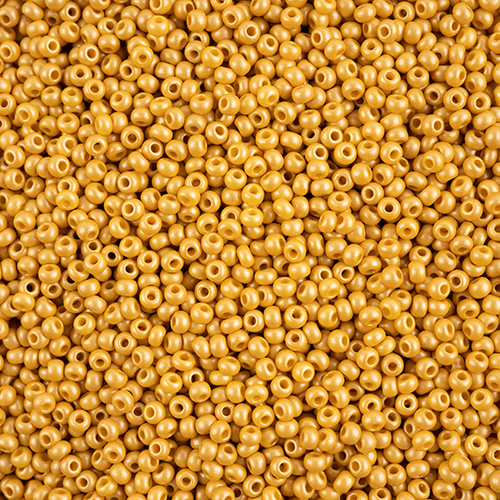 Czech Seed Beads 8/0 Permalux Dyed Chalk Yellow-Brown image