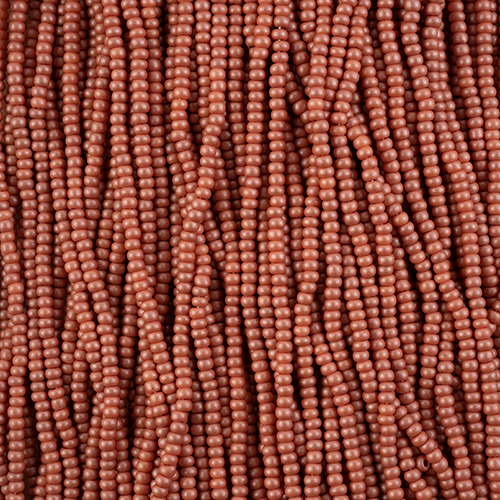 Czech Seed Beads 8/0 Permalux Dyed Chalk Light Brown Strung image