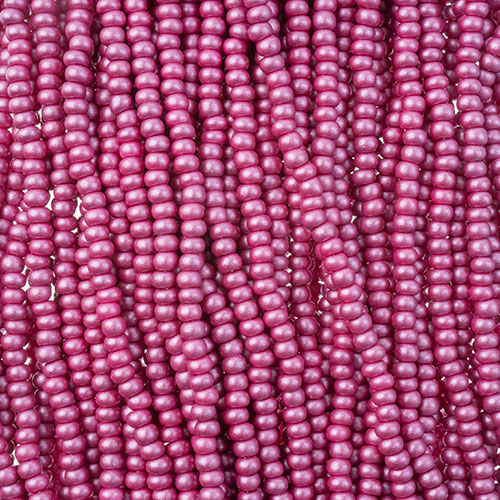 Czech Seed Beads 8/0 Permalux Dyed Chalk Purple Strung image