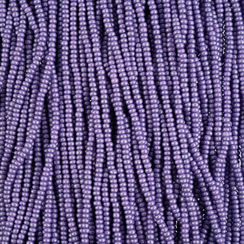 Czech Seed Beads 8/0 Permalux Dyed Chalk Lavender Strung image
