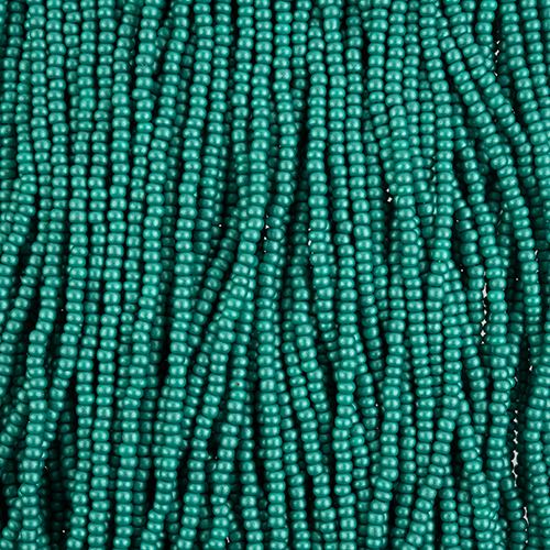 Czech Seed Beads 8/0 Permalux Dyed Chalk Sea Green Strung image