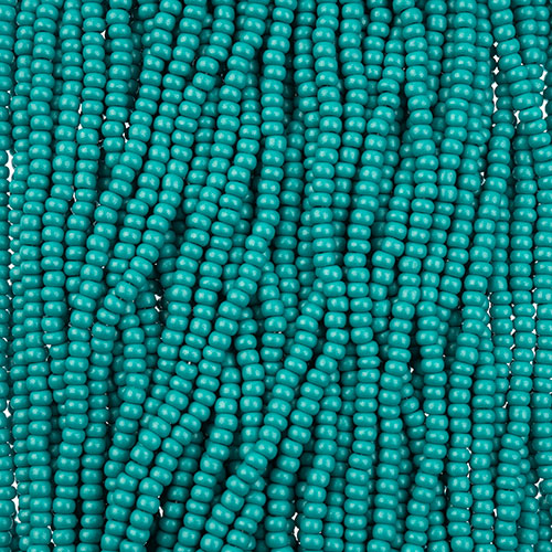 Czech Seed Beads 8/0 Permalux Dyed Chalk Teal Strung image