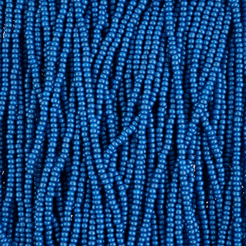 Czech Seed Beads 8/0 Permalux Dyed Chalk Blue Strung image