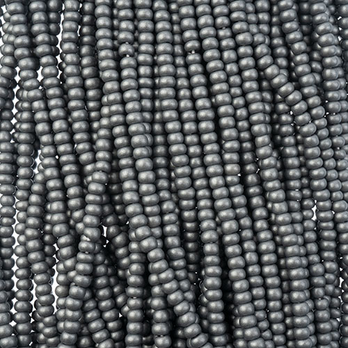 Czech Seed Beads 8/0 Permalux Dyed Chalk Grey Strung image
