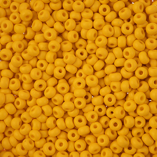 Czech Seed Beads 8/0 Permalux Dyed Chalk Dark Yellow Matt image