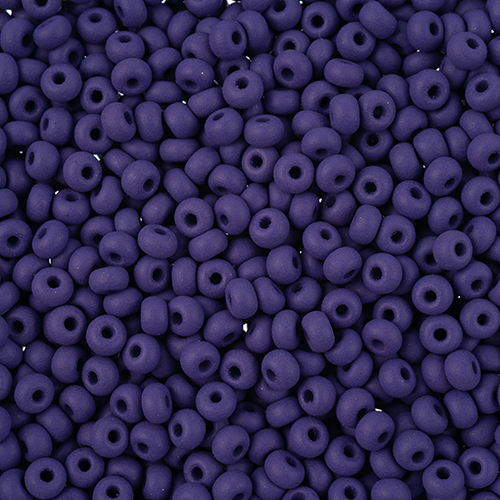 Czech Seed Beads 8/0 Permalux Dyed Chalk Dark Violet Matt image