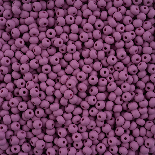 Czech Seed Bead/Pony Bead 6/0 PermaLux Dyed Chalk Purple Matt image