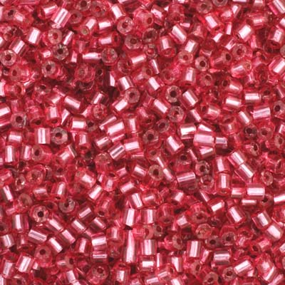 Czech Seed Beads 10/0 2Cut S/L Light Red Dyed Strung image