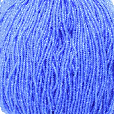 Czech Seed Bead 11/0 Opaque Oily Blue Strung image