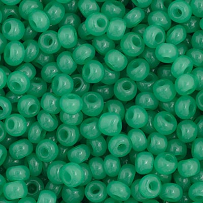 Czech Seed Bead 11/0 Vial Opaque Green apx24g image