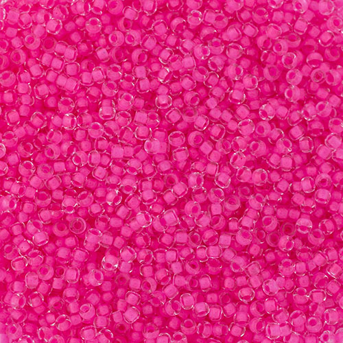 Czech Seed Beads 11/0 Crystal C/L Neon Pink image
