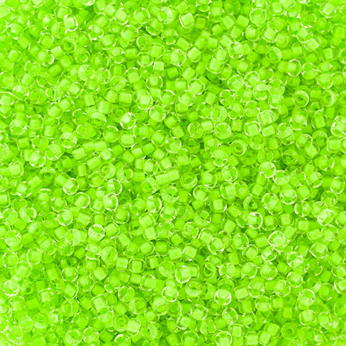 Czech Seed Beads 11/0 Crystal C/L Neon Green image