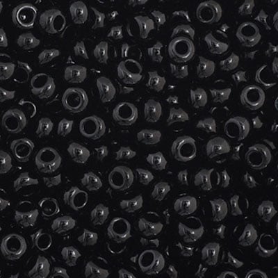 Czech Seed Bead 11/0 Opaque Black apx23g image