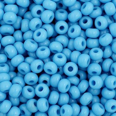 Czech Seed Bead 11/0 Vial Opaque Turquoise Blue apx23g image